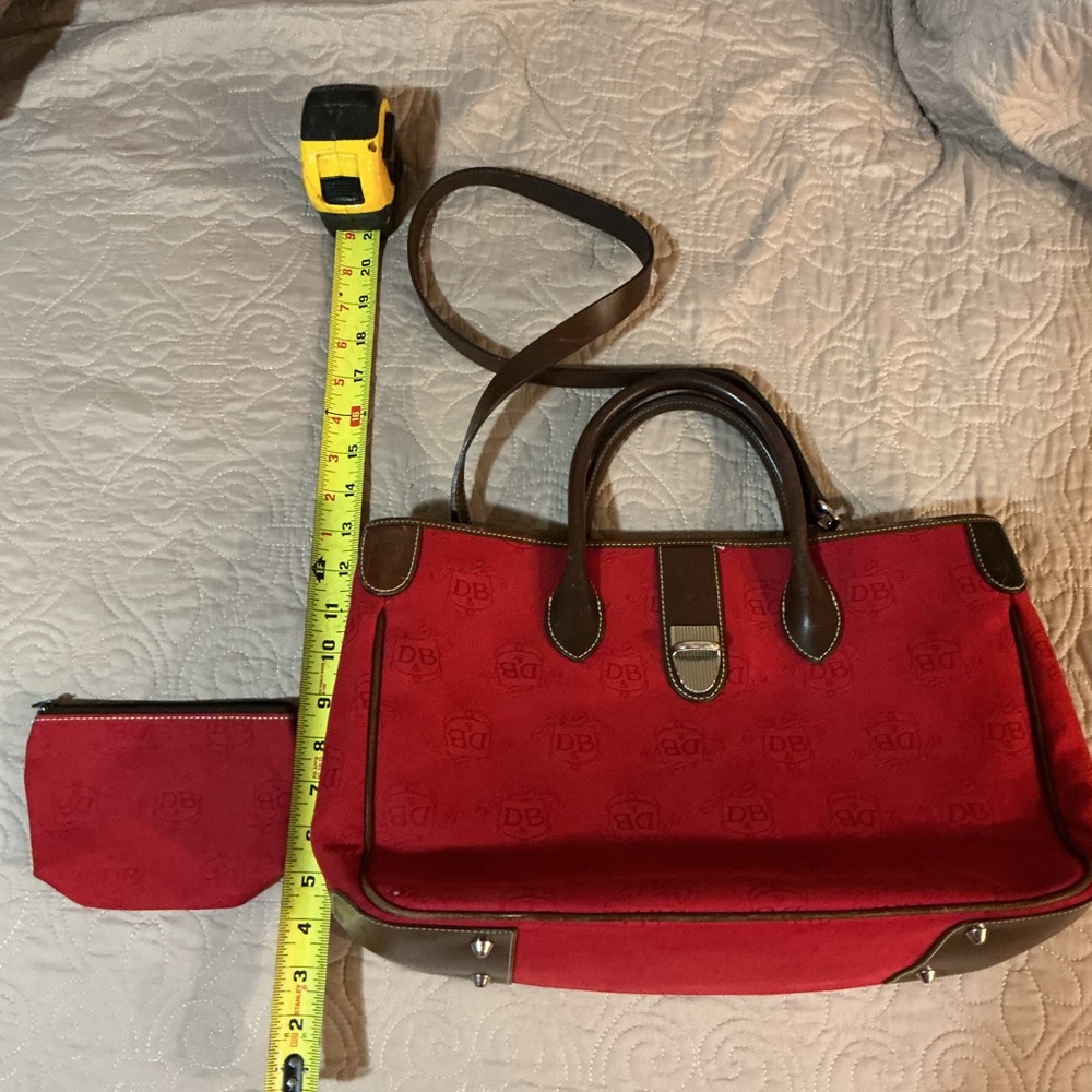 DOONEY & BOURKE Vintage Bundle Red Bags Double Pocket and Monogram 6 Pieces - Picture 10 of 15